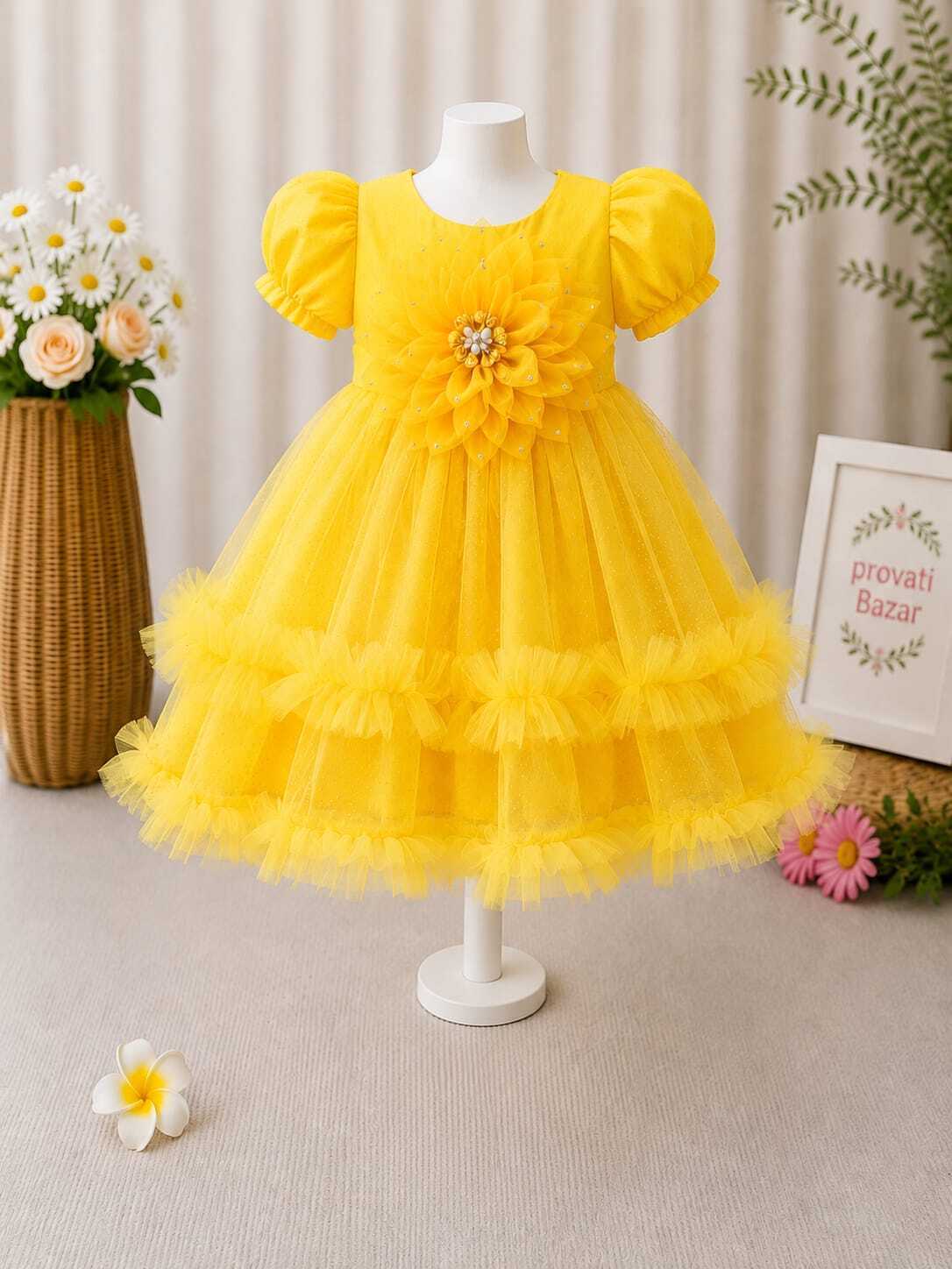 Baby Girls Dress Fashionable Party Dress 0-12 Yers - Image 2